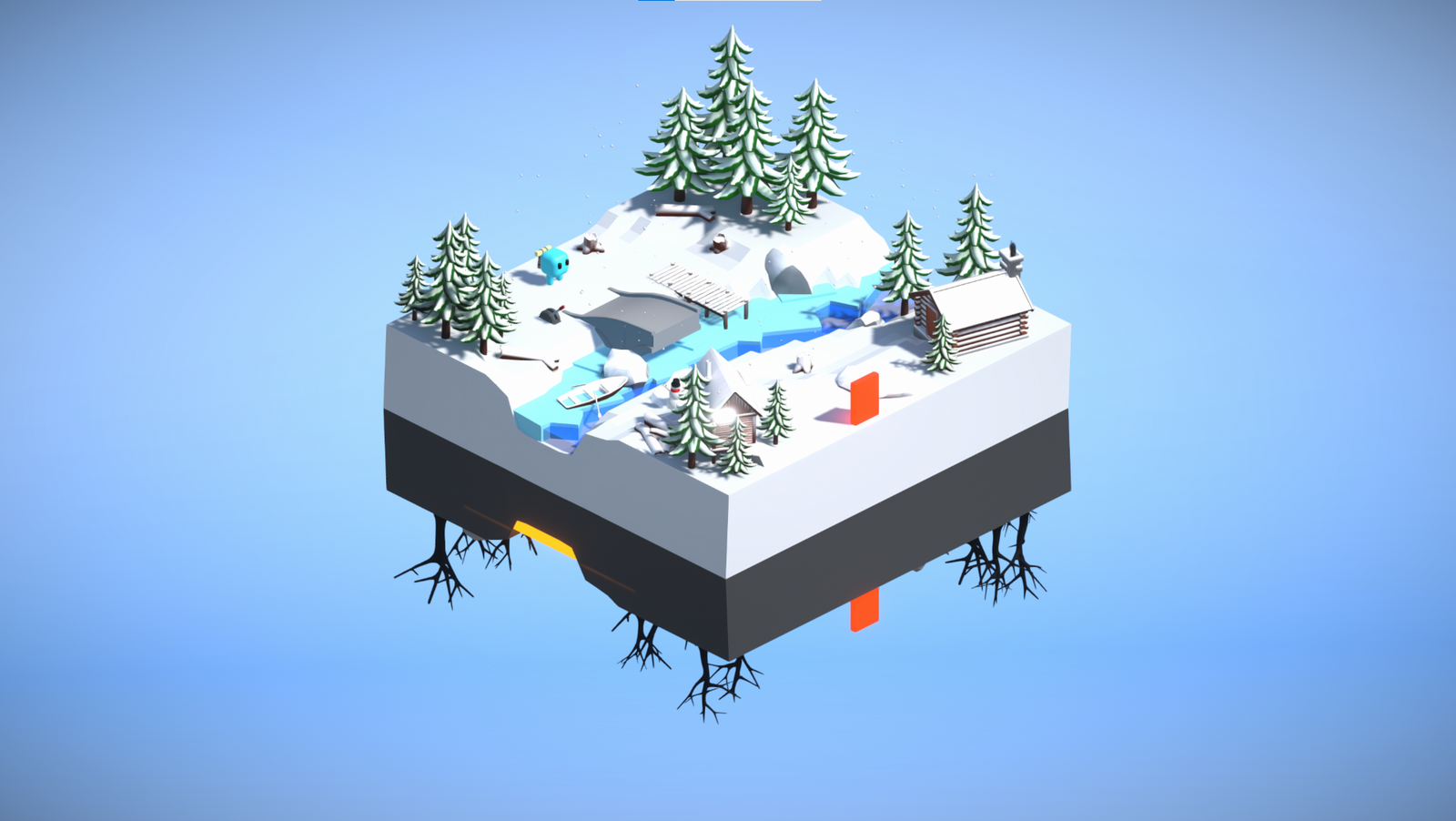 Oppuzzle gameplay showing one of the game's puzzle environments.